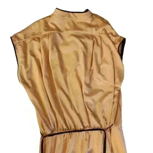 Joan Curtis Vintage Union Made Light Sheen Gold Midi Dress Size Medium *See Desc - Picture 11 of 16